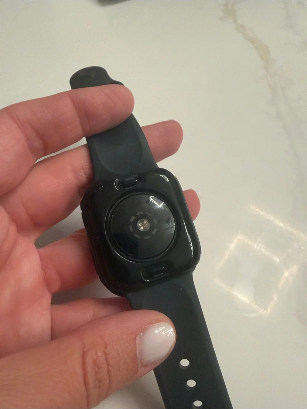 Apple Watch SE 2nd generation w/ cellular Black Silicone Band + waterproof case